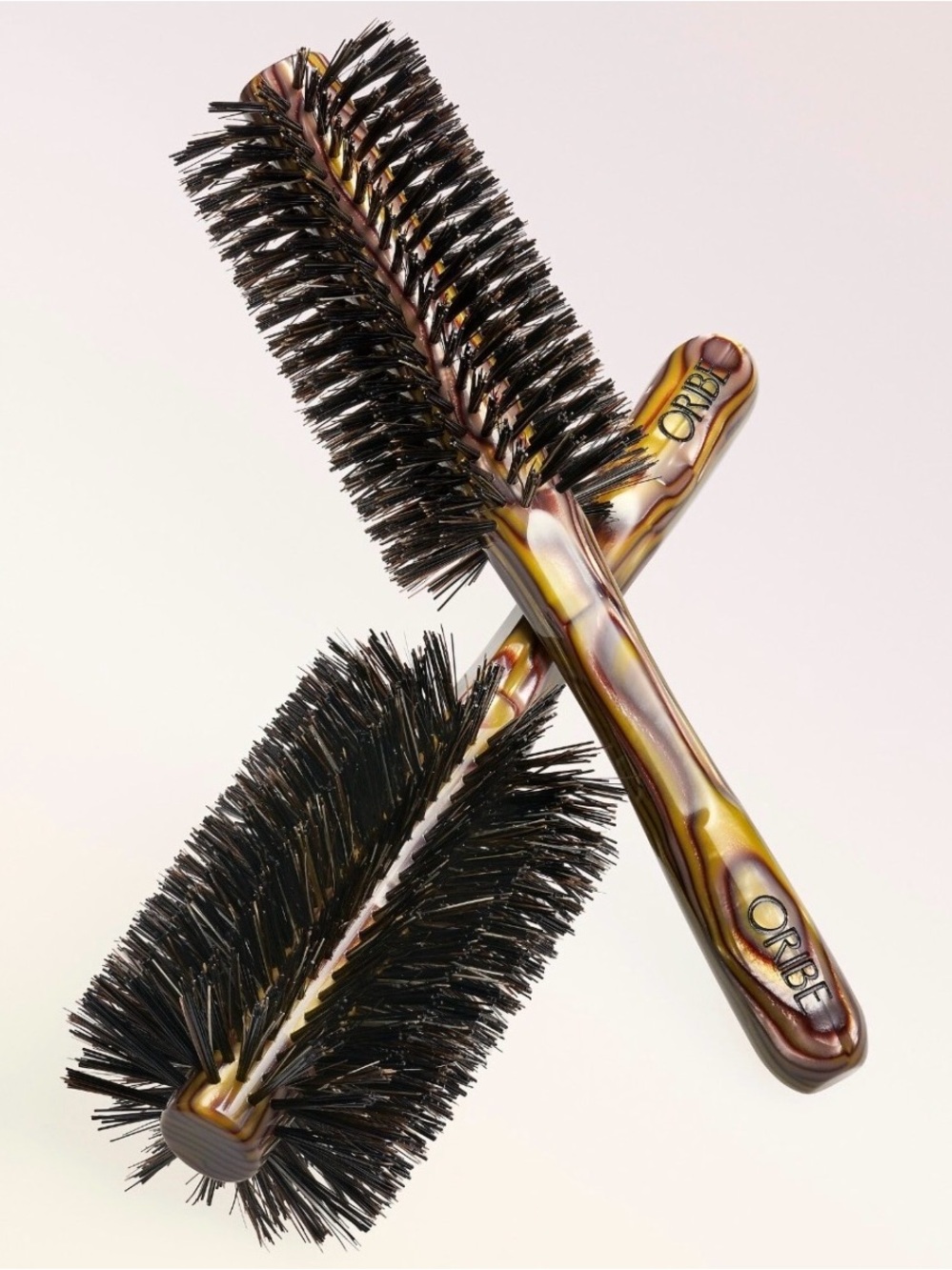 Oribe Marbled Gold and Brown Round Styling Brush